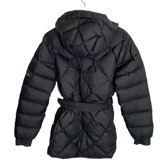Columbia ICY Heights Belted Down Quilted Puffer Jacket in Black Women's Sz M - Picture 2 of 13
